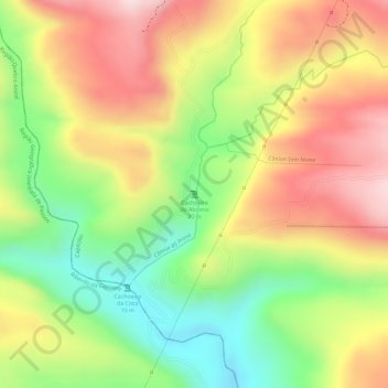 Mappa topografica Cachoeira do Abismo, altitudine, rilievo