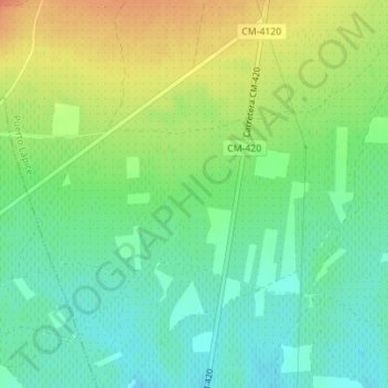 Mappa topografica El Jetar, altitudine, rilievo