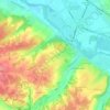 Mappa topografica Route du Blanc, altitudine, rilievo