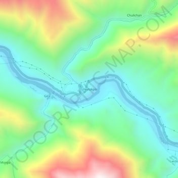 Mappa topografica Uleytokpo, altitudine, rilievo