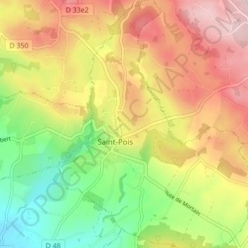Mappa topografica Le Cassel, altitudine, rilievo