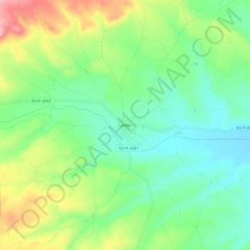 Mappa topografica Utrilla, altitudine, rilievo