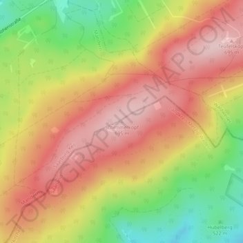 Mappa topografica Schimmelkopf, altitudine, rilievo
