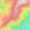 Mappa topografica Cuerda de los Infiernillos, altitudine, rilievo