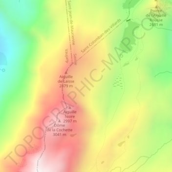Mappa topografica Sur les Lacs, altitudine, rilievo
