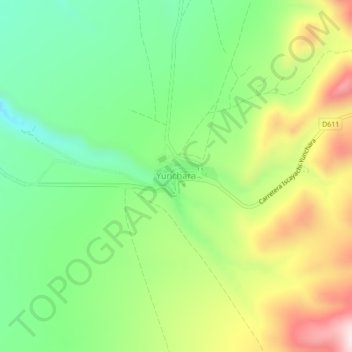 Mappa topografica Yunchara, altitudine, rilievo