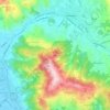 Mappa topografica Pedona, altitudine, rilievo