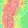 Mappa topografica Cordillera de los Llanganates, altitudine, rilievo