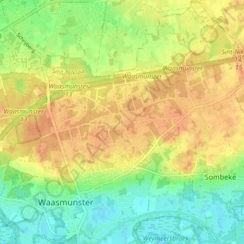 Mappa topografica Heide, altitudine, rilievo