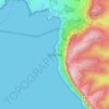 Mappa topografica Cap Canaille, altitudine, rilievo