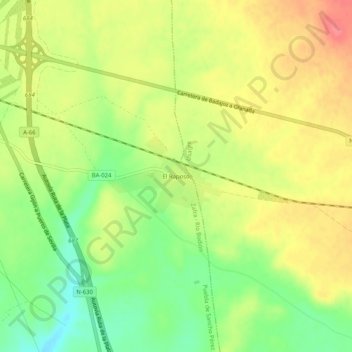 Mappa topografica El Raposo, altitudine, rilievo