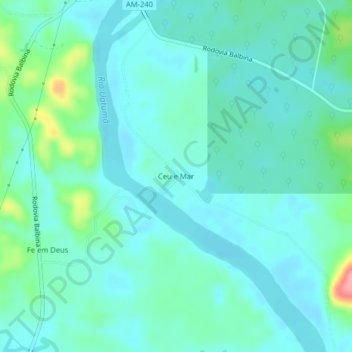 Mappa topografica Ceu e Mar, altitudine, rilievo