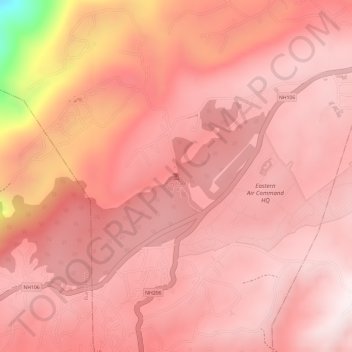Mappa topografica Elephant Falls, altitudine, rilievo