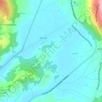 Mappa topografica Venelle, altitudine, rilievo