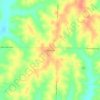 Mappa topografica Martinsville, altitudine, rilievo