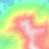 Mappa topografica King's Throne Peak, altitudine, rilievo