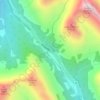 Mappa topografica Highwood Pass, altitudine, rilievo