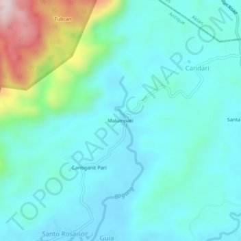 Mappa topografica Malumpati, altitudine, rilievo