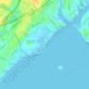 Mappa topografica Silver Beach, altitudine, rilievo