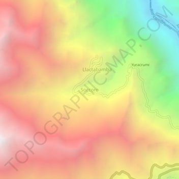 Mappa topografica Soccoro, altitudine, rilievo