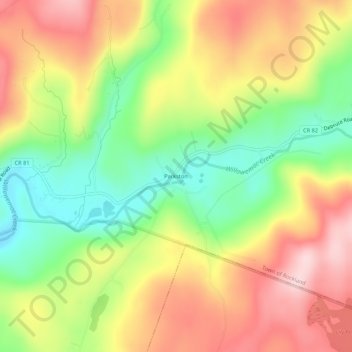 Mappa topografica Parkston, altitudine, rilievo