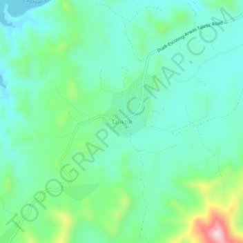 Mappa topografica Taliktik, altitudine, rilievo