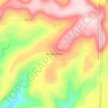 Mappa topografica Alto Padre Eterno, altitudine, rilievo