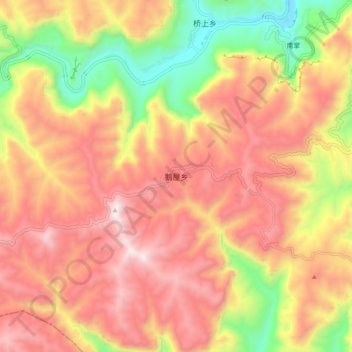 Mappa topografica 鹅屋乡, altitudine, rilievo