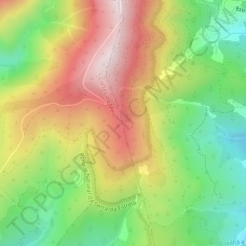 Mappa topografica Alto dos Livros, altitudine, rilievo