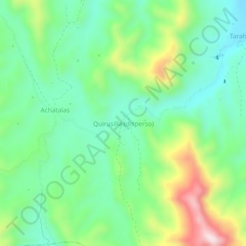 Mappa topografica Quirusilla (disperso), altitudine, rilievo