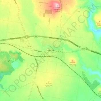 Mappa topografica Ballan, altitudine, rilievo