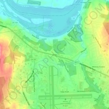 Mappa topografica Verdoy, altitudine, rilievo