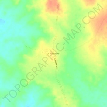 Mappa topografica Carbonero, altitudine, rilievo