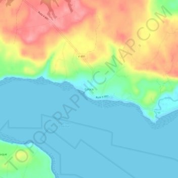Mappa topografica Colaco, altitudine, rilievo