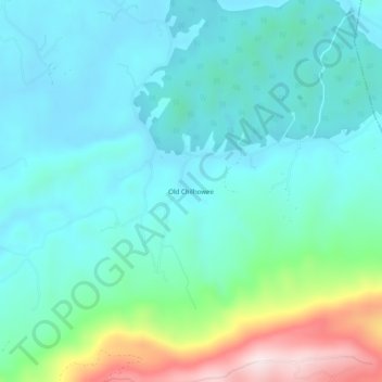 Mappa topografica Old Chilhowee, altitudine, rilievo
