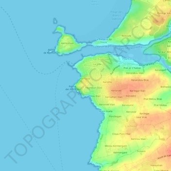 Mappa topografica Le Bilou, altitudine, rilievo