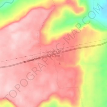Mappa topografica San Jose de Dahuano, altitudine, rilievo