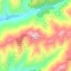 Mappa topografica Col di Marzo, altitudine, rilievo