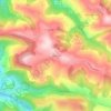 Mappa topografica Monteils, altitudine, rilievo