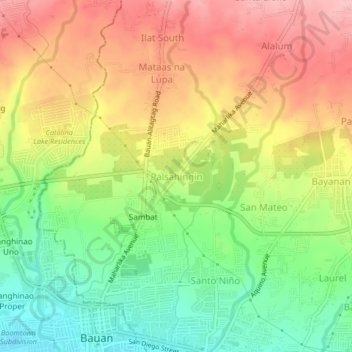 Mappa topografica Palsahingin, altitudine, rilievo