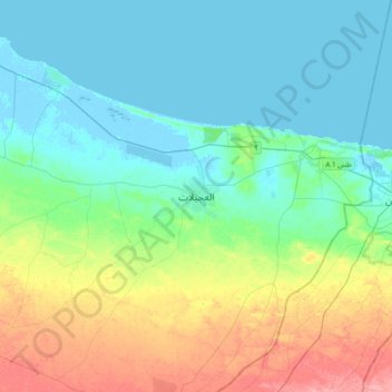 Mappa topografica El-Agelat, altitudine, rilievo