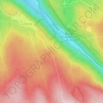 Mappa topografica La Neuve Grange, altitudine, rilievo