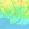 Mappa topografica Kervennec, altitudine, rilievo