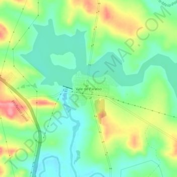 Mappa topografica Vale do Paraíso, altitudine, rilievo