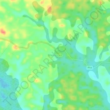 Mappa topografica Mangoule, altitudine, rilievo