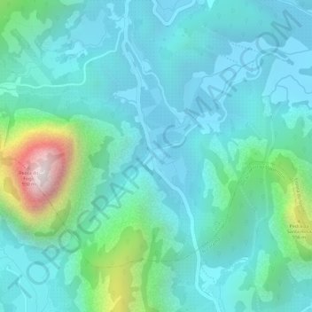 Mappa topografica Arapoca, altitudine, rilievo