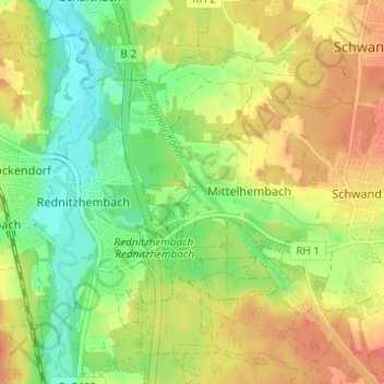 Mappa topografica Hagershof, altitudine, rilievo