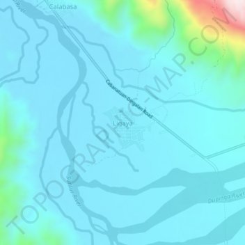 Mappa topografica Ligaya, altitudine, rilievo