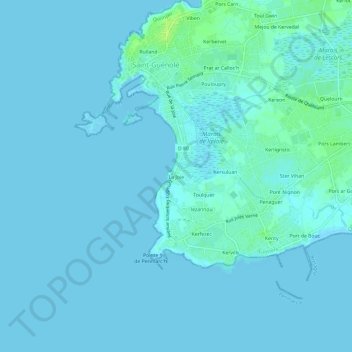 Mappa topografica La Joie, altitudine, rilievo