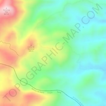 Mappa topografica El Naranjal, altitudine, rilievo